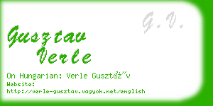 gusztav verle business card